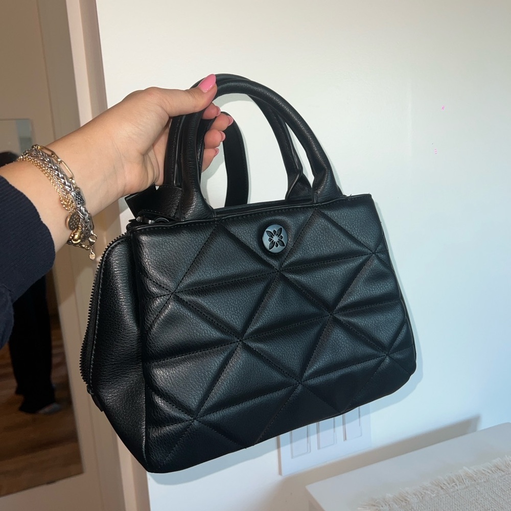 BCBGeneration Black Geometric Satchel